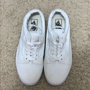 White lace up vans